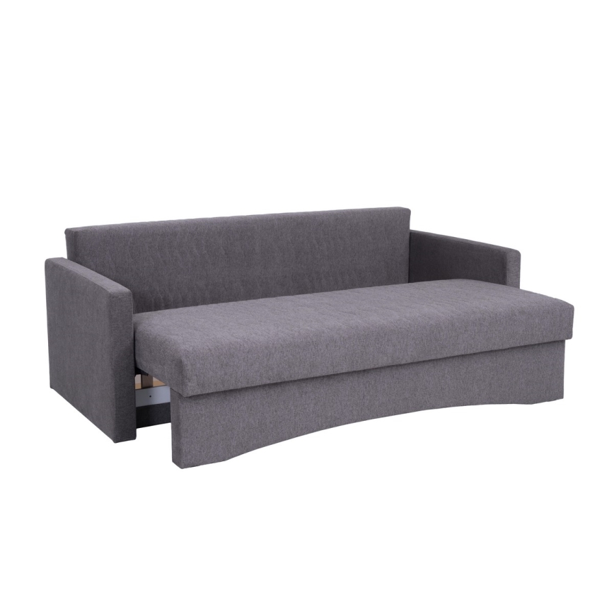Klappbares Dreisitzer-Polstersofa mit Armlehnen PAUL grau