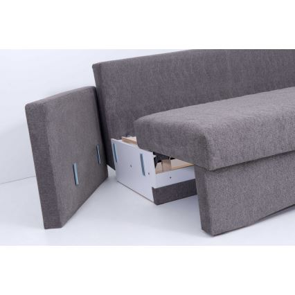 Klappbares Dreisitzer-Polstersofa mit Armlehnen PAUL grau