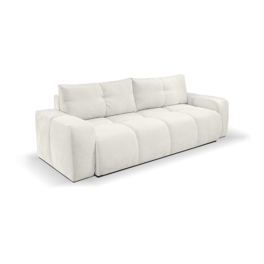 Klappbares Dreisitzer-Polstersofa mit Stauraum ALMADA beige