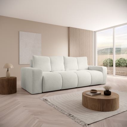 Klappbares Dreisitzer-Polstersofa mit Stauraum ALMADA beige