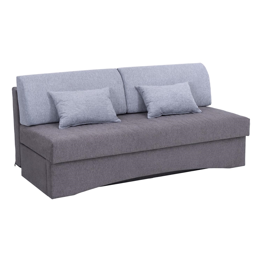 Klappbares Dreisitzer-Polstersofa ohne Armlehnen PAUL grau