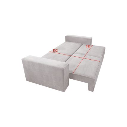 Klappbares Dreisitzer-Sofa mit Stauraum RONDA beige