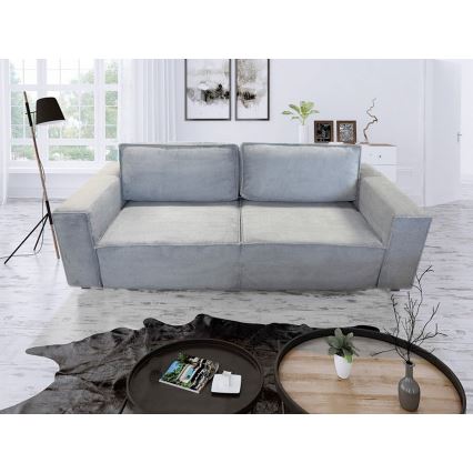 Klappbares Dreisitzer-Sofa mit Stauraum RONDA grau