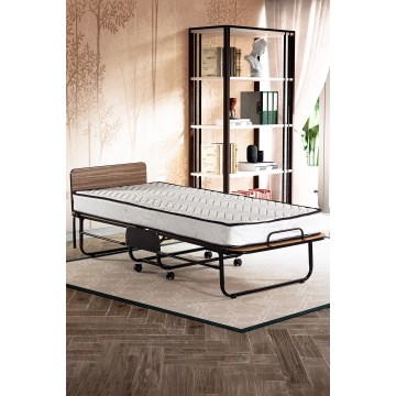 Klappbares Einzelbett aus Metall HERON 80x190 cm, weiß, max. Belastbarkeit 120 kg