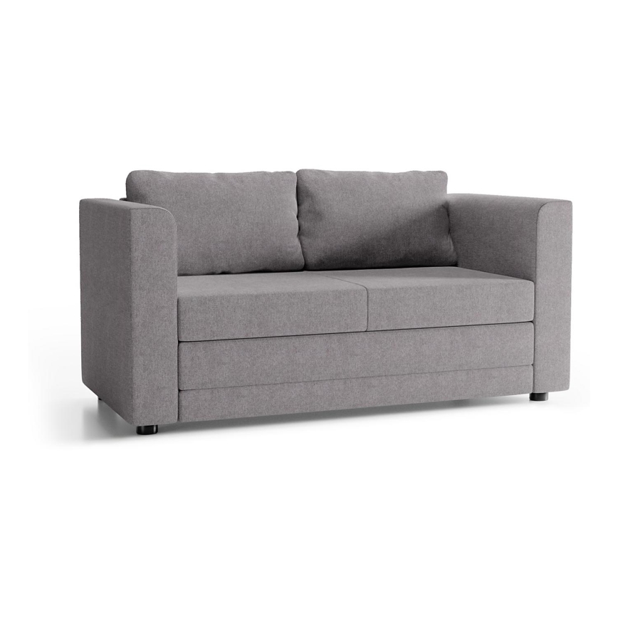 Klappbares Zweisitzer-Polstersofa mit Armlehnen LAYLA grau