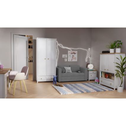 Klappbares Zweisitzer-Polstersofa mit Armlehnen LAYLA grau