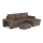 Klappsofa mit Stauraum und Hocker PALERMO braun rechts