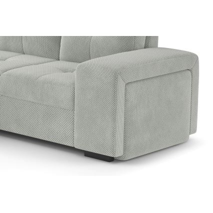 Klappsofa mit Stauraum und Hocker PALERMO hellgrau links