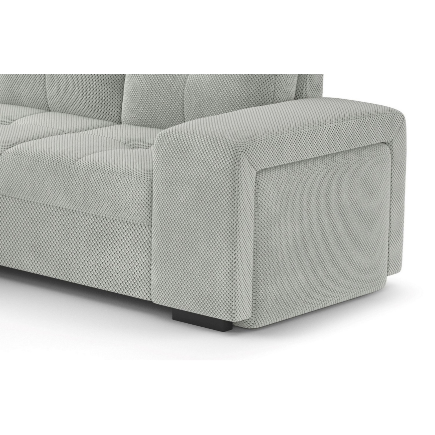 Klappsofa mit Stauraum und Hocker PALERMO hellgrau links