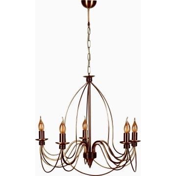 Klassische Pendelleuchte 5xE14/40W/230V bronze