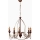 Klassische Pendelleuchte 5xE14/40W/230V bronze