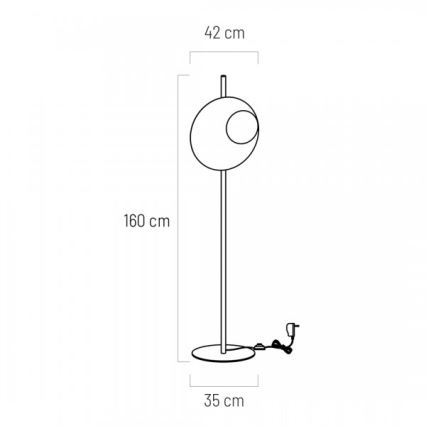 LED-Stehlampe LED/12W/230V schwarz