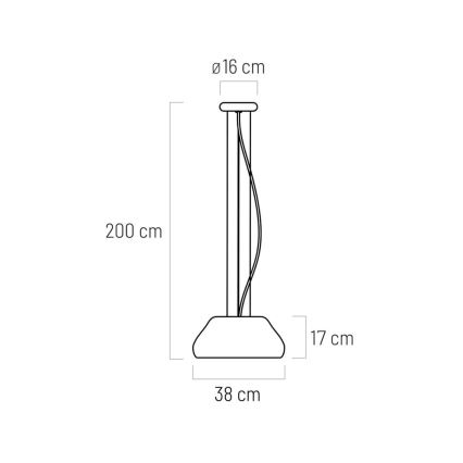 LED-Hängeleuchte Schnur PADDY LED/24W/230V weiß