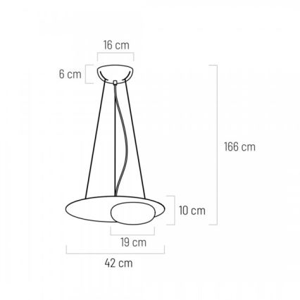 LED Kronleuchter an Kabel PETIT LED/12W/230V schwarz