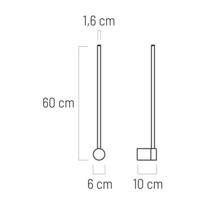 LED-Wandleuchte LED/7W/230V schwarz