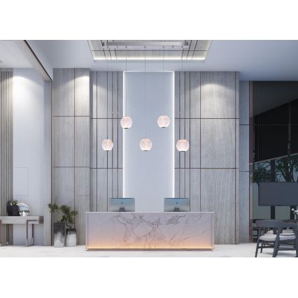 LED Hängeleuchte ESMOND 5xLED/4,8W/230V chrom glänzend