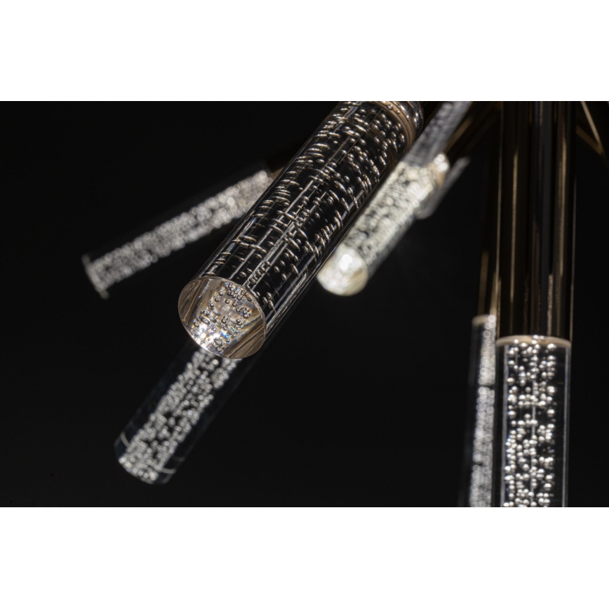 LED Kronleuchter an Kabel EIRENE 12xLED/5W/230V goldfarben