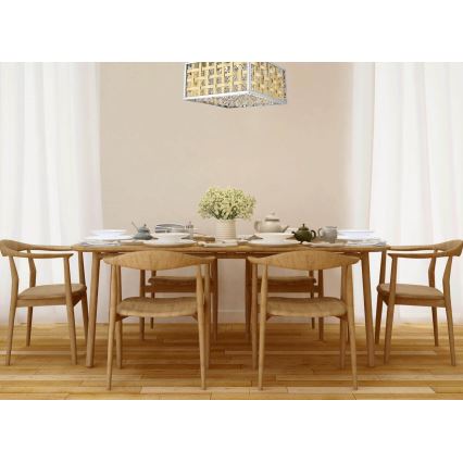 LED Dimmbares Kristall-Deckenleuchte COLUMBUS LED/20W/230V Gold/Chrom