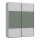 Kleiderschrank KARO 170x210 cm grau/grün