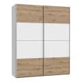 Kleiderschrank KARO 170x210 cm weiß/Artisan-Eiche