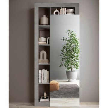 Kleiderschrank LENOR 91x209 cm Weiß/Betongrau