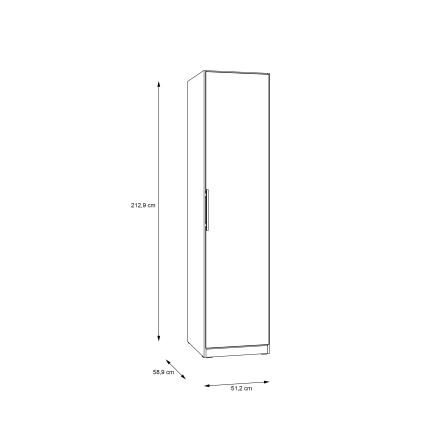Kleiderschrank MARO 51 x 213 cm Artisan-Eiche