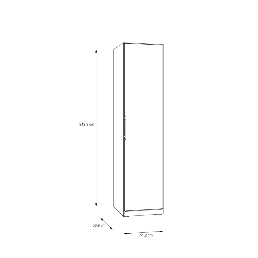 Kleiderschrank MARO 51 x 213 cm Artisan-Eiche