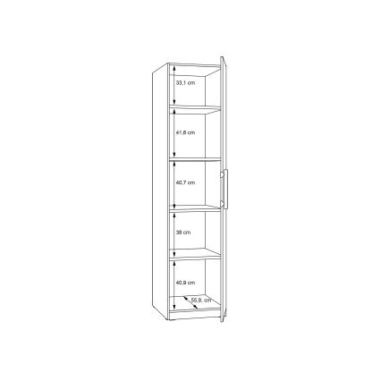 Kleiderschrank MARO 51 x 213 cm Artisan-Eiche