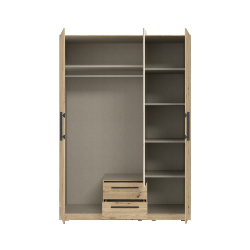 Kleiderschrank MARO mit Spiegel, 150x213 cm, Artisan-Eiche
