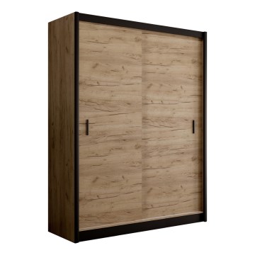 Kleiderschrank mit Schiebetüren SAPHIRA 203x215 cm Eiche Craft