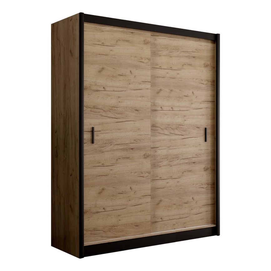 Kleiderschrank mit Schiebetüren SAPHIRA 203x215 cm Eiche Craft
