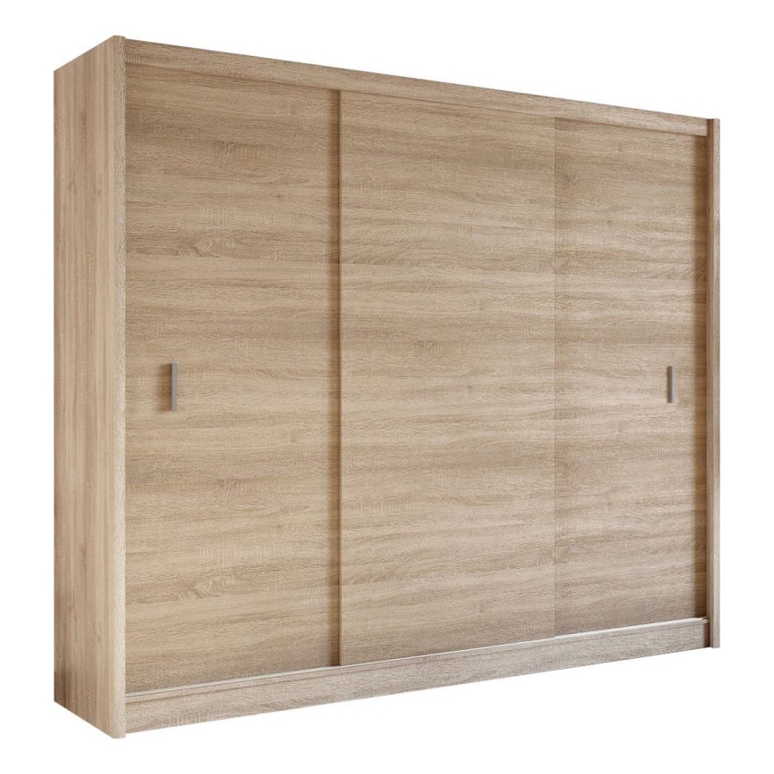 Kleiderschrank mit Schiebetüren SAPHIRA 250x215 cm Eiche Sonoma