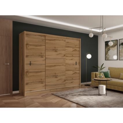 Kleiderschrank mit Schiebetüren SAPHIRA 250x215 cm Eiche Wotan