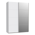 Kleiderschrank mit Spiegel KARO 150x210 cm, weiß
