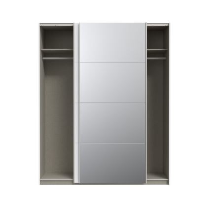 Kleiderschrank mit Spiegel KARO 170×210 cm weiß