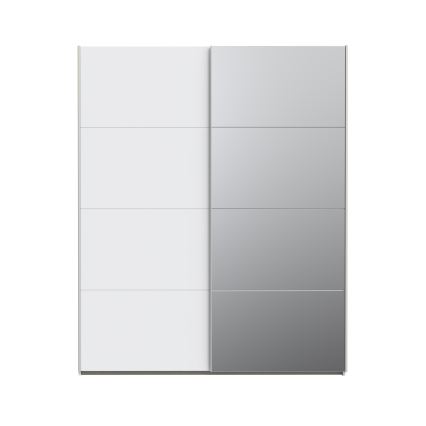 Kleiderschrank mit Spiegel KARO 170×210 cm weiß