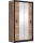 Kleiderschrank mit Spiegel MIRO 120x215 cm Eiche Craft/schwarz