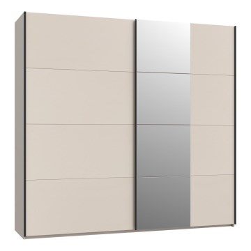Kleiderschrank mit Spiegel ODEN 220x210 cm beige
