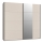 Kleiderschrank mit Spiegel ODEN 220x210 cm beige