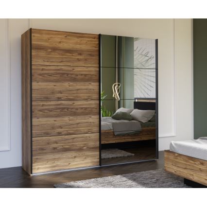 Kleiderschrank mit Spiegel OREN 220x210 cm Artisan-Eiche