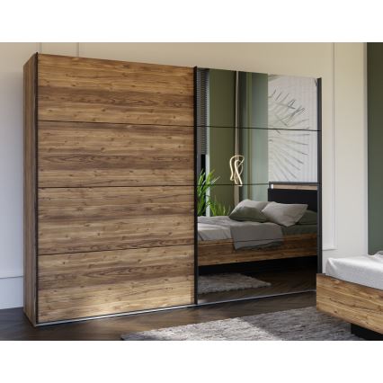 Kleiderschrank mit Spiegel OREN 270x210 cm Artisan-Eiche