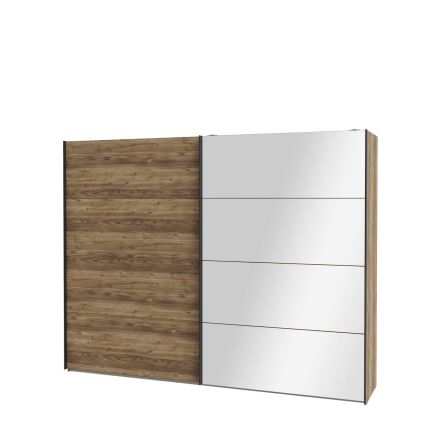 Kleiderschrank mit Spiegel OREN 270x210 cm Eiche Artisan