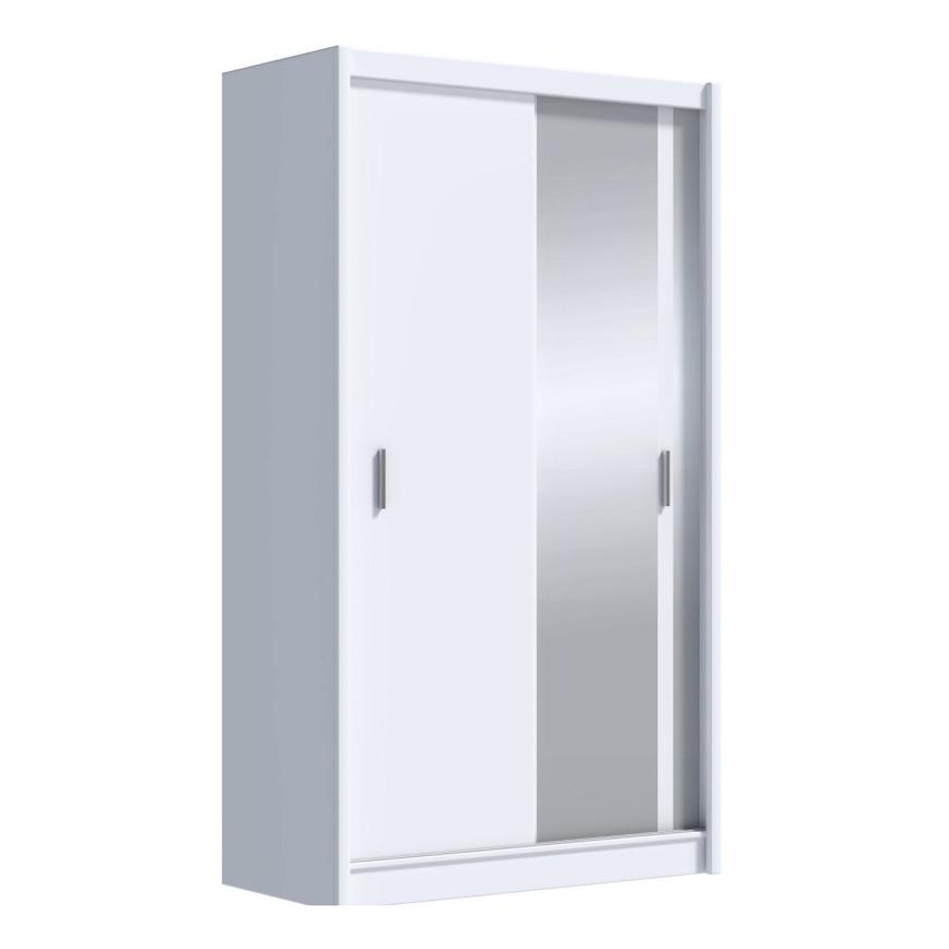 Kleiderschrank mit Spiegel SABRINA 150x215 cm Weiß