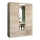 Kleiderschrank mit Spiegel SANNA 150x215 cm Eiche Sonoma