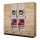 Kleiderschrank mit Spiegel SANNA 200x215 cm Eiche Craft