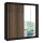 Kleiderschrank mit Spiegel SANTINO 203x215x61 cm schwarz/Craft-Eiche