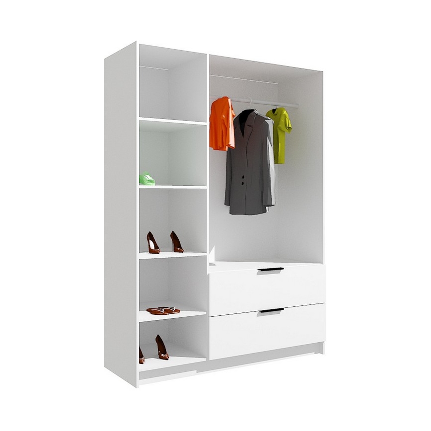 Kleiderschrank mit Spiegel VISTA 150x215 cm Eiche artisanal/Graphit