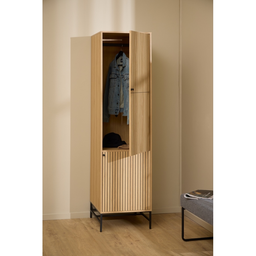 Kleiderschrank OLIVIA 51x200 cm Eiche