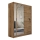 Kleiderschrank SABRINA 180x215 cm Eiche Wotan