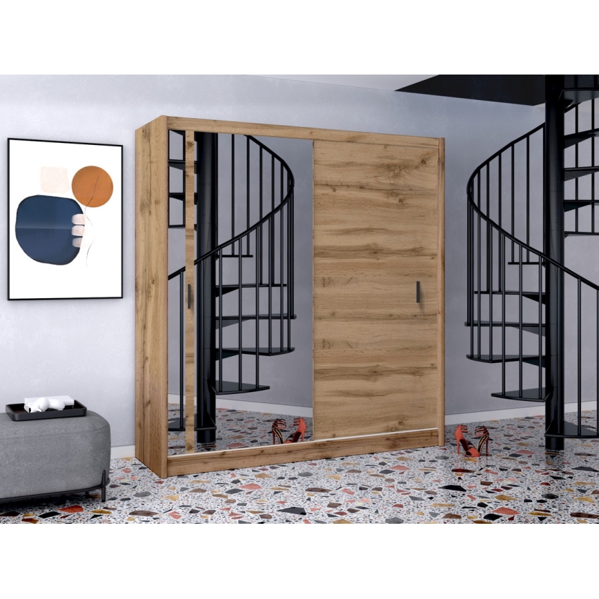 Kleiderschrank SABRINA 203x215 cm Eiche Wotan